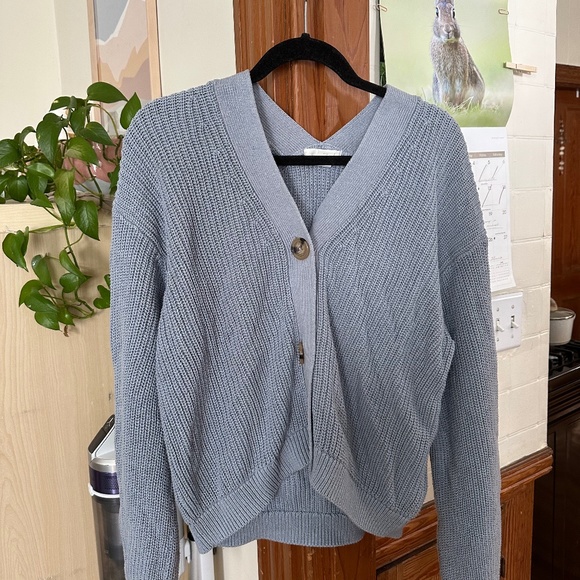 H&M light blue chunky knit cardigan - Picture 1 of 5